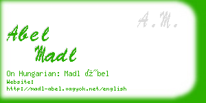 abel madl business card